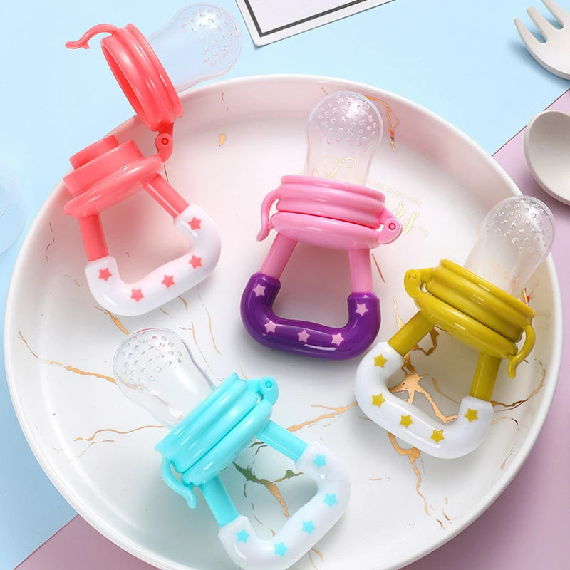 Baby Food Feeder Pacifiers Silicone Teether - Online Buy Kar