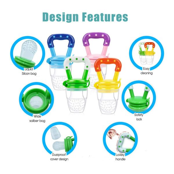 Baby Food Feeder Pacifiers Silicone Teether - Online Buy Kar